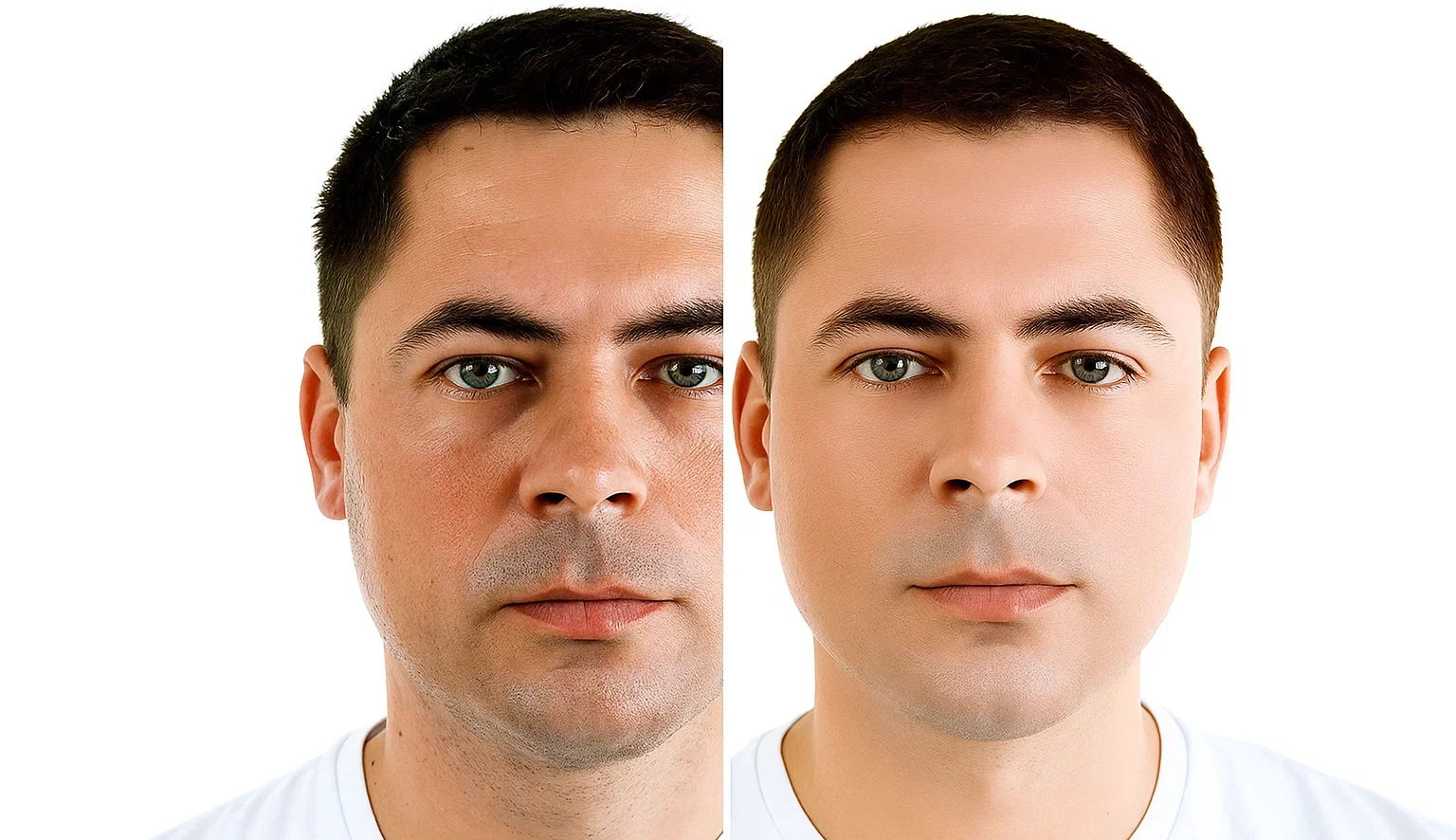 before and after microneedling